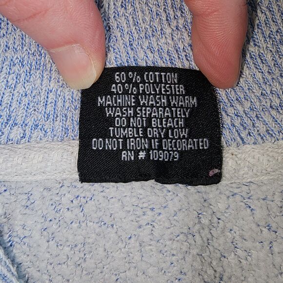 Sunsations Unisex Light Blue Terry Cloth Full Zip Hoodie Long Beach Size 2XL - Picture 5 of 10